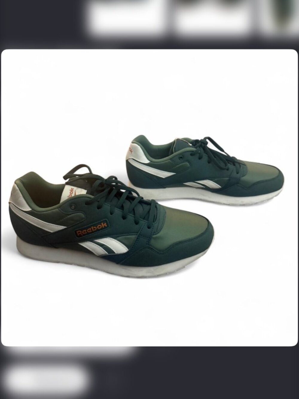 Reebok Ultra Flash Sneaker Men's 11 Forest Green Chalk Retro Running Low Top